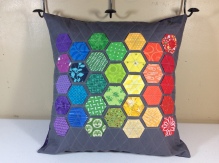 Rainbow Hexie Pillows