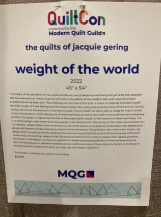 Weight of the World statement